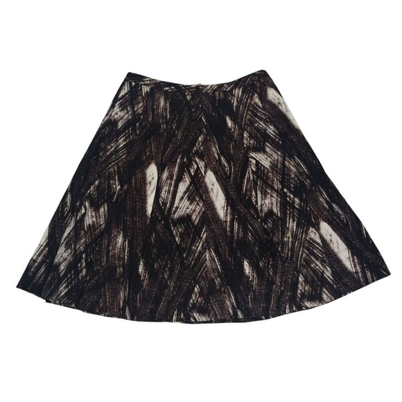 Jones New York Collection Brown & White Abstract Print A-Line Skirt Sz 10 Womens - Picture 3 of 6
